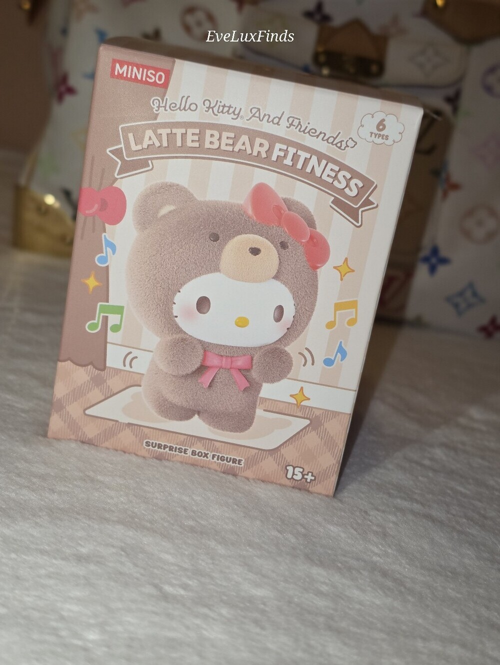 MINISO My Melody Latte Bear Fitness Figure Sanrio Blind Box NIB - Picture 3 of 6